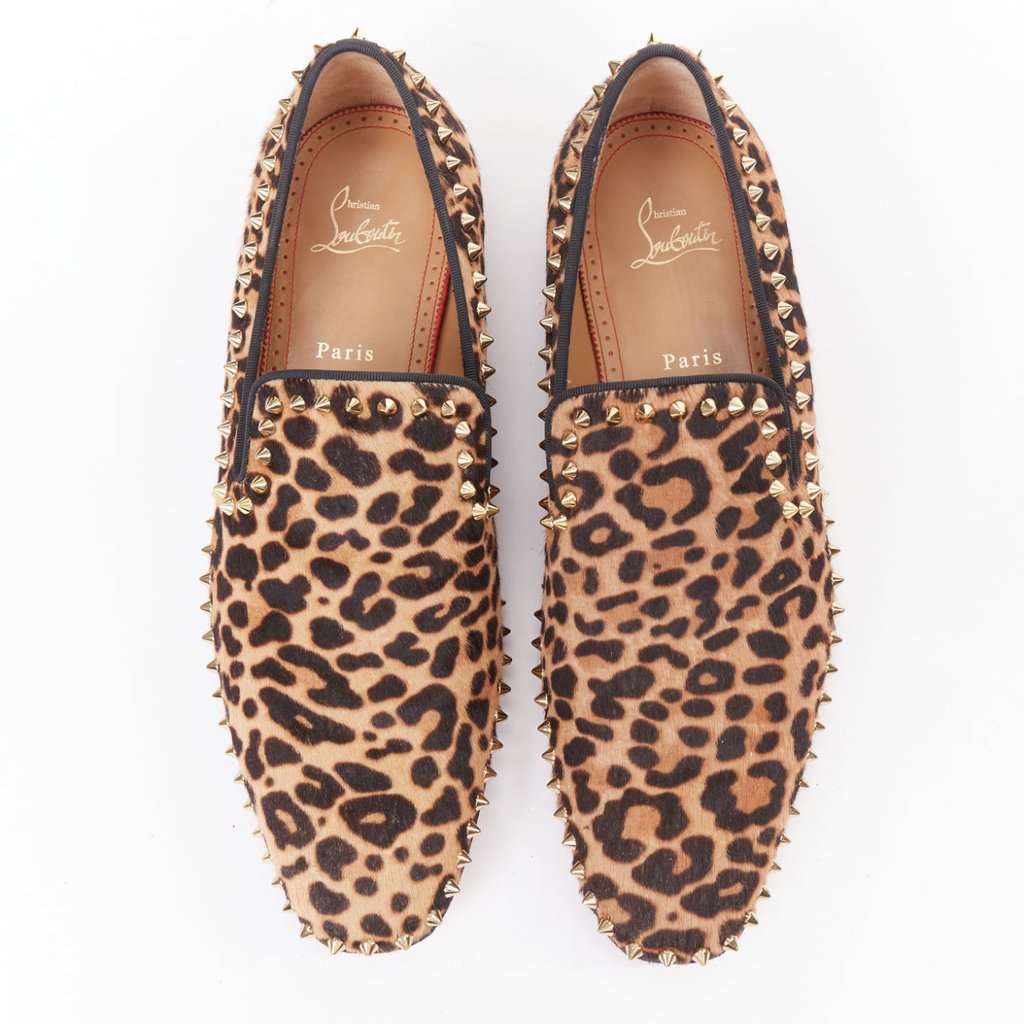 Christian Louboutin Brown Leather Lace ups Brown Leather Good condition - Back View