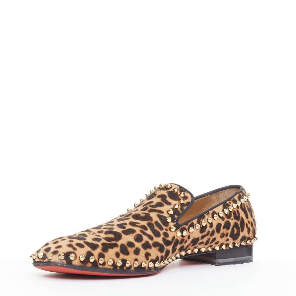 Christian Louboutin Brown Leather Lace ups Brown Leather Good condition - Model View