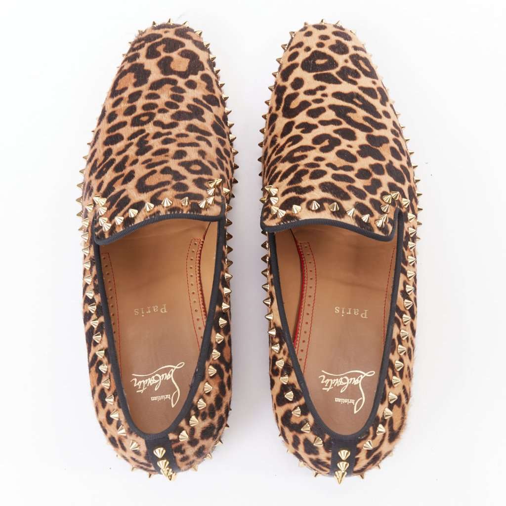 Christian Louboutin Brown Leather Lace ups Brown Leather Good condition - Box View