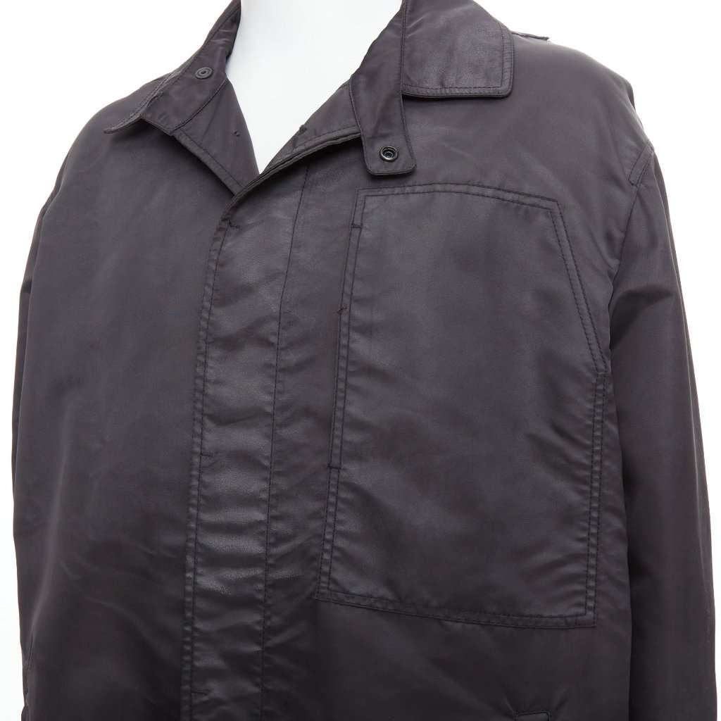 Lanvin Blue Cropped Moto Jacket Black Very good condition - Back View