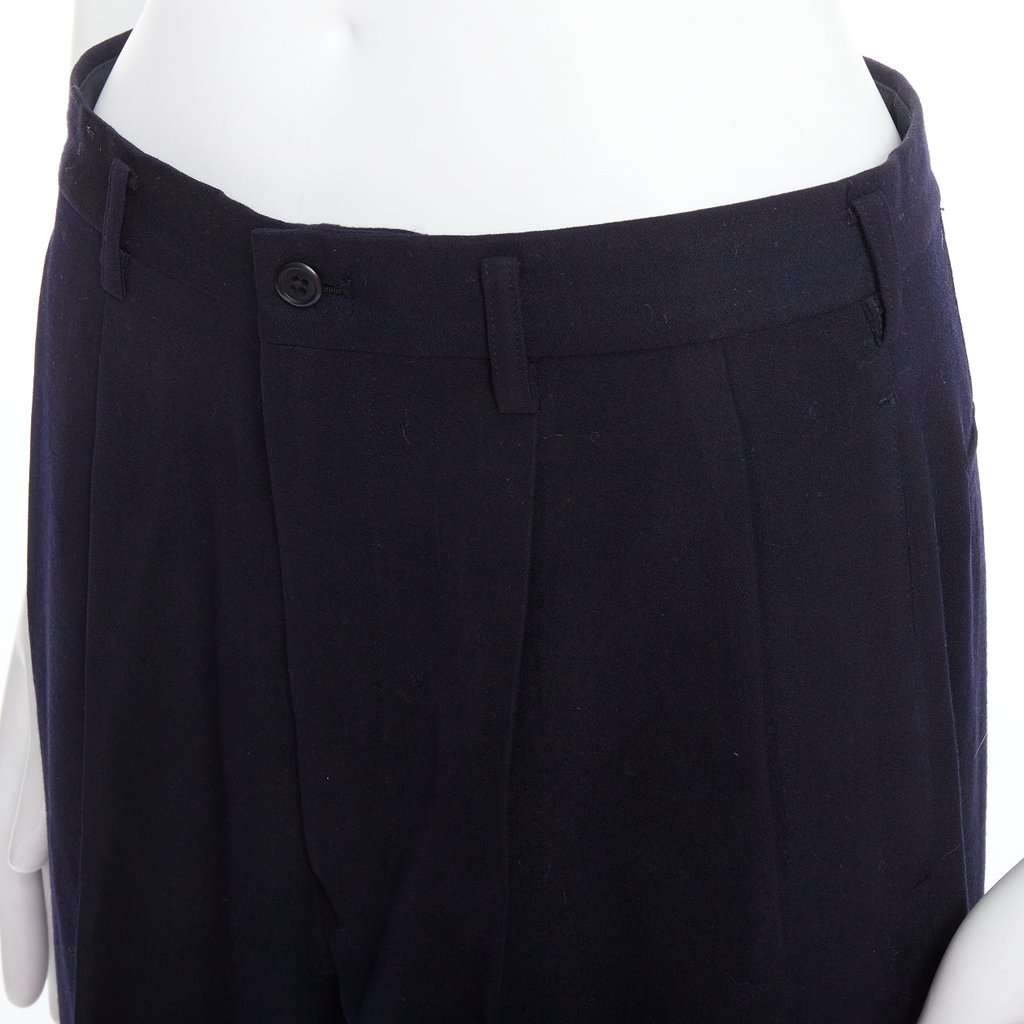 Yohji Yamamoto Pleated Wool Pants Black Wool Good condition - Back View
