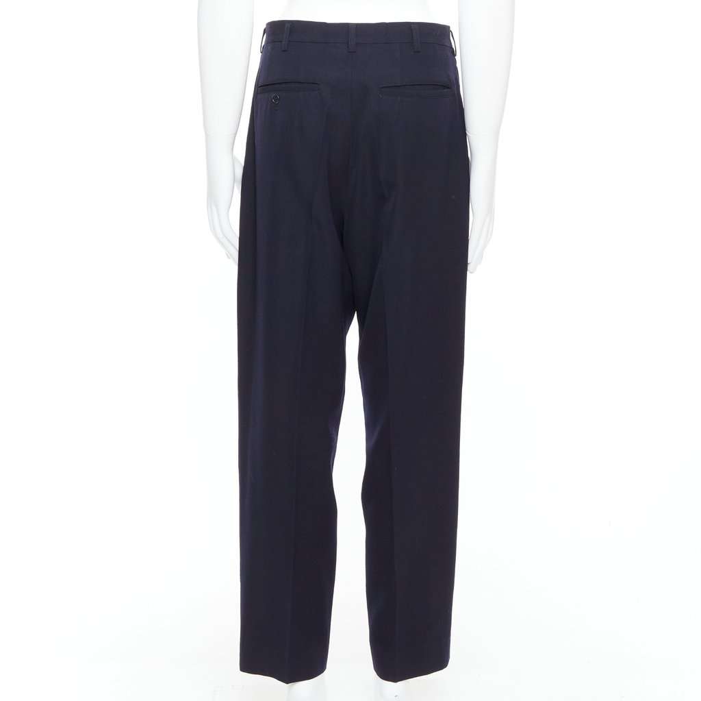 Yohji Yamamoto Pleated Wool Pants Black Wool Good condition - Box View