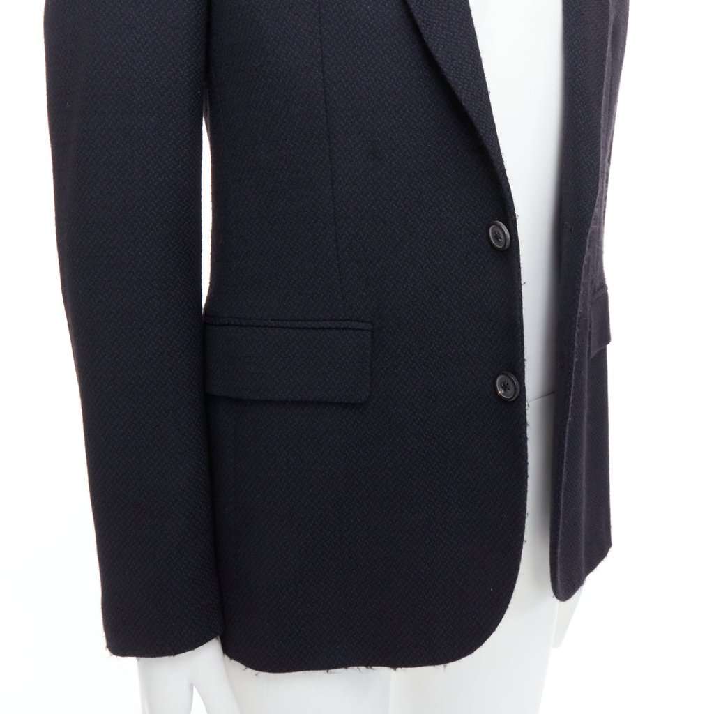 Maison Martin Margiela Navy Padded Boxy Blazer Navy Wool Fair condition - Back View
