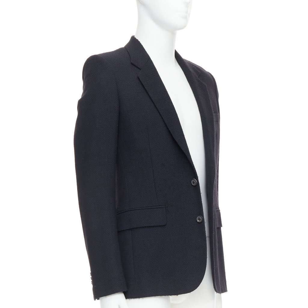 Maison Martin Margiela Navy Padded Boxy Blazer Navy Wool Fair condition - Inside View