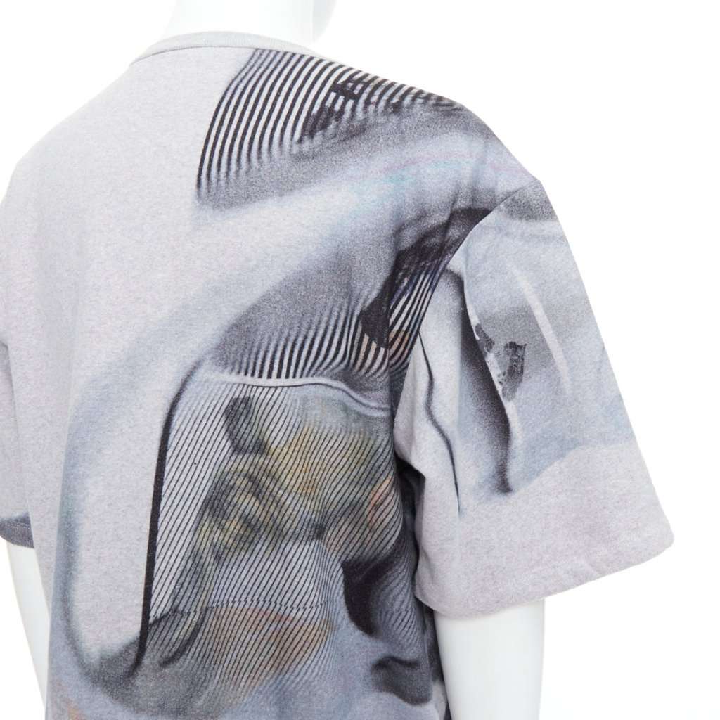 Bless Graphic Print Pullover Grey Cotton Good condition - Back View