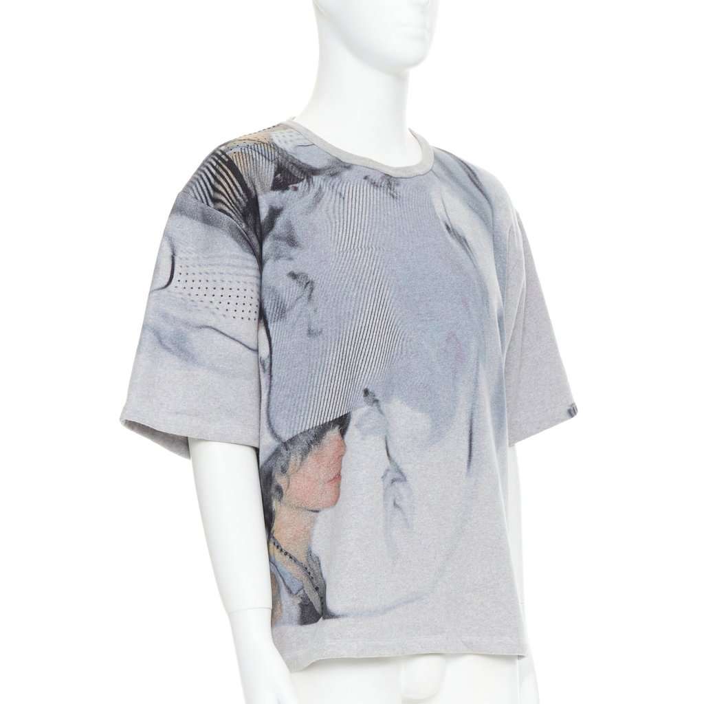 Bless Graphic Print Pullover Grey Cotton Good condition - Inside View