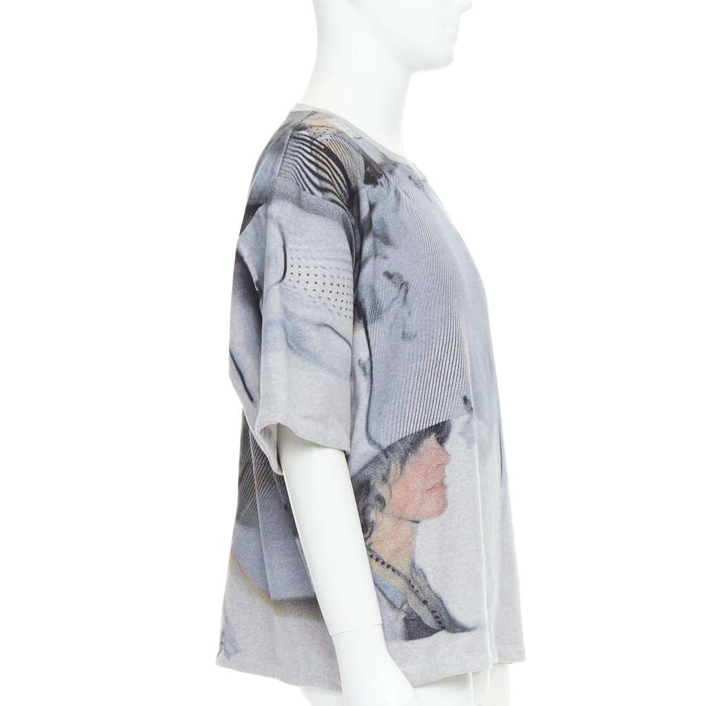 Bless Graphic Print Pullover Grey Cotton Good condition - Model View