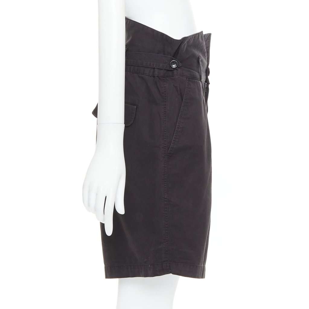 Raf Simons Baroque Print Shorts Black Cotton Fair condition - Model View