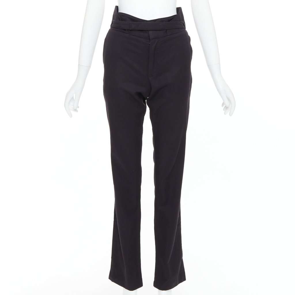 Raf Simons Paperbag Wool Pants Black Wool Fair condition - Front View