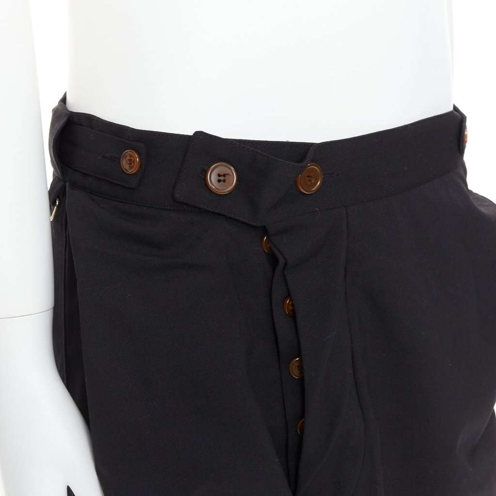 Vivienne Westwood Drop Crotch Pants Black Polyester Very good condition - Back View