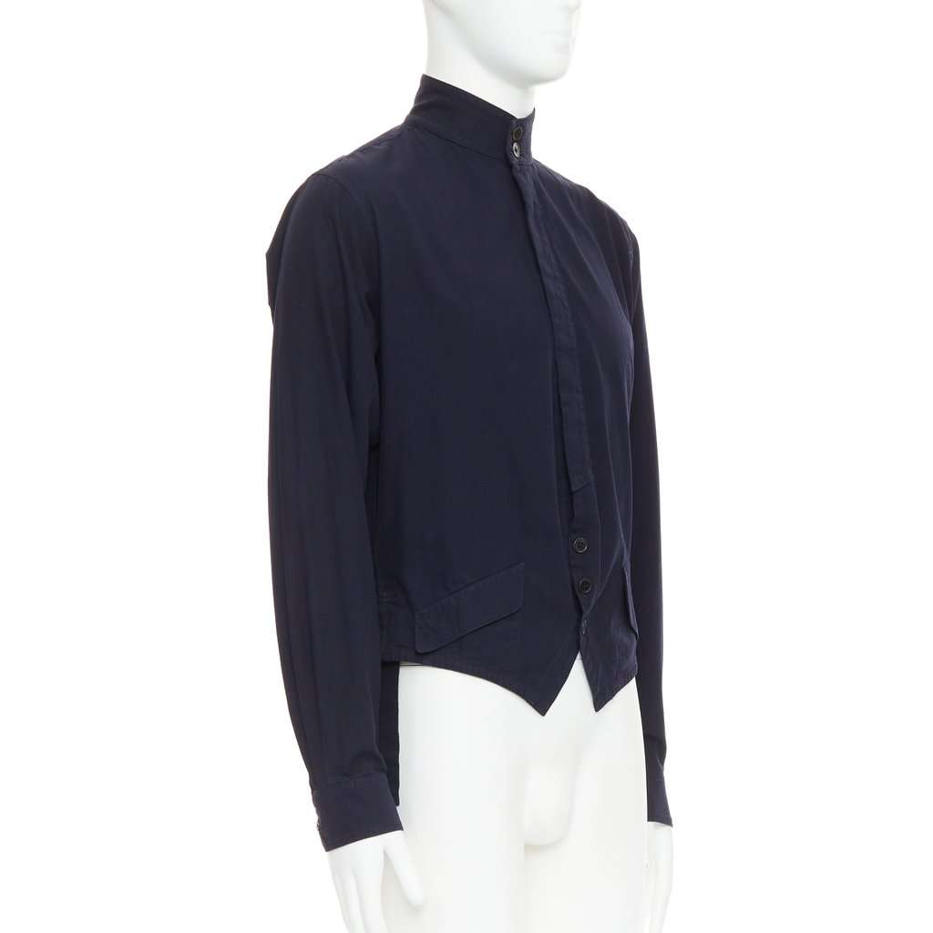 Yohji Yamamoto Navy Cotton Shirt Navy Cotton Good condition - Inside View