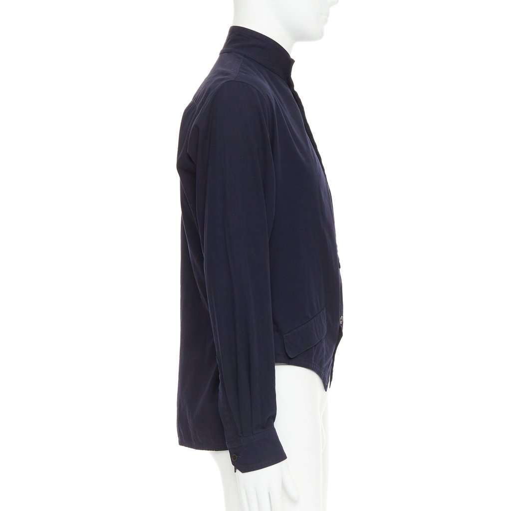 Yohji Yamamoto Navy Cotton Shirt Navy Cotton Good condition - Model View