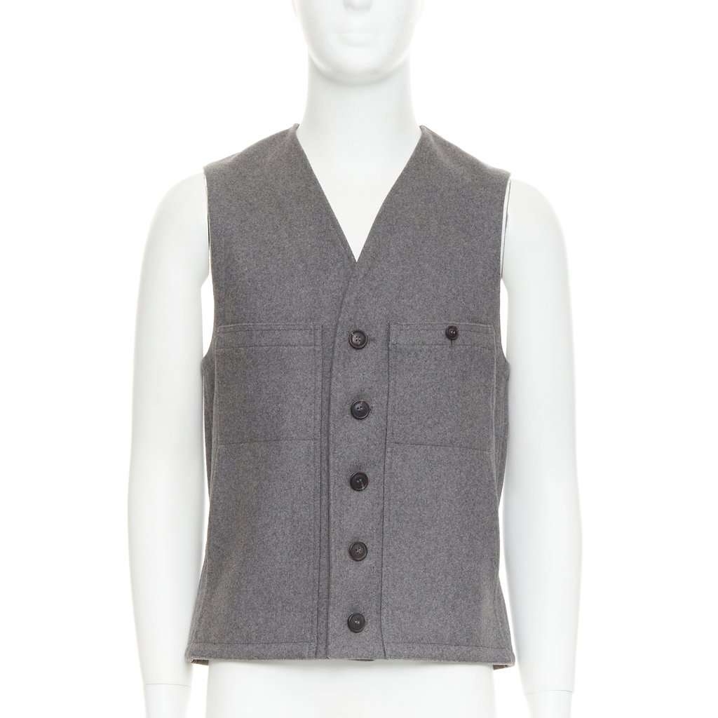 Lemaire Grey Wool Knitwear Grey Wool Very good condition - Front View