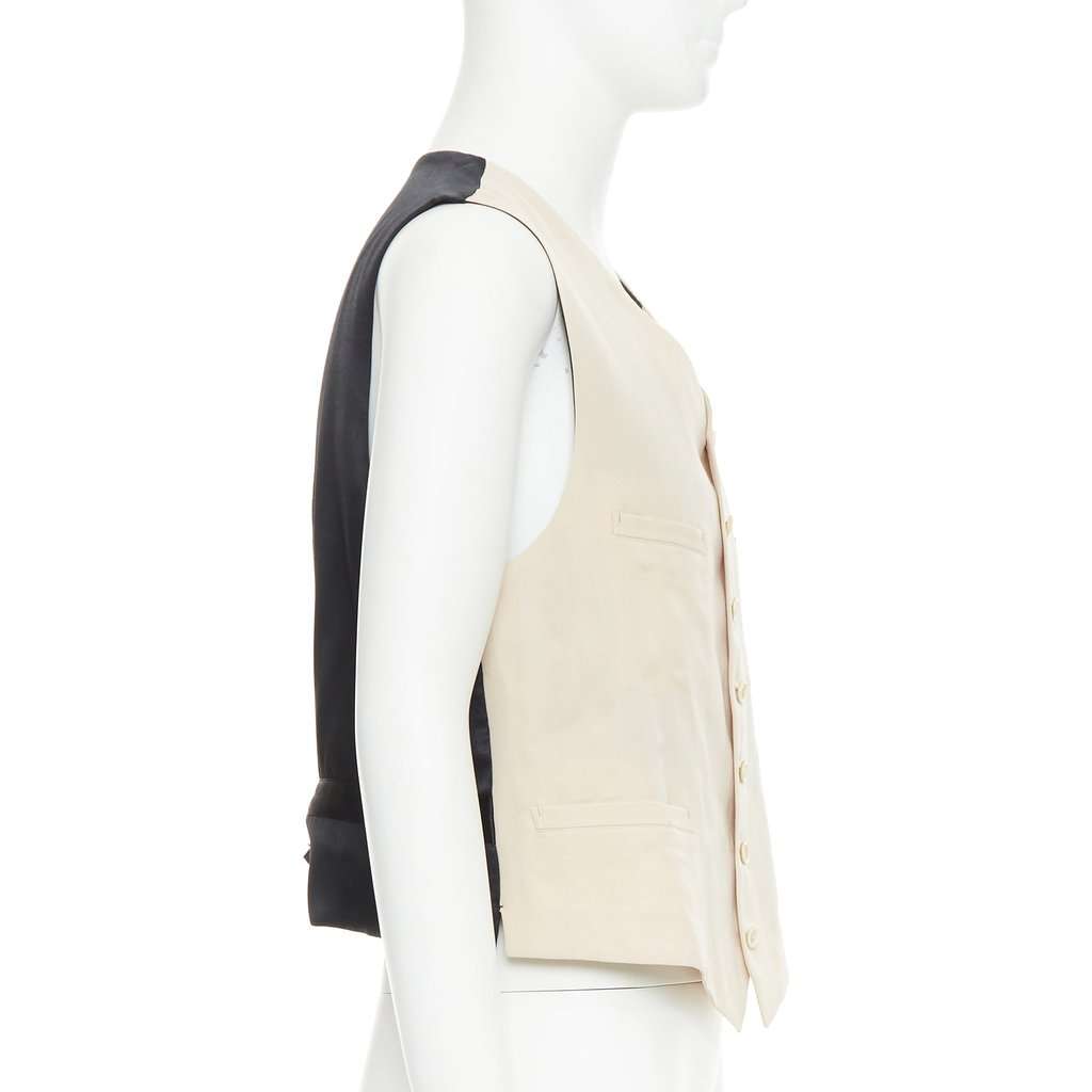 Yohji Yamamoto Beige Wool Coat Beige Wool Fair condition - Model View