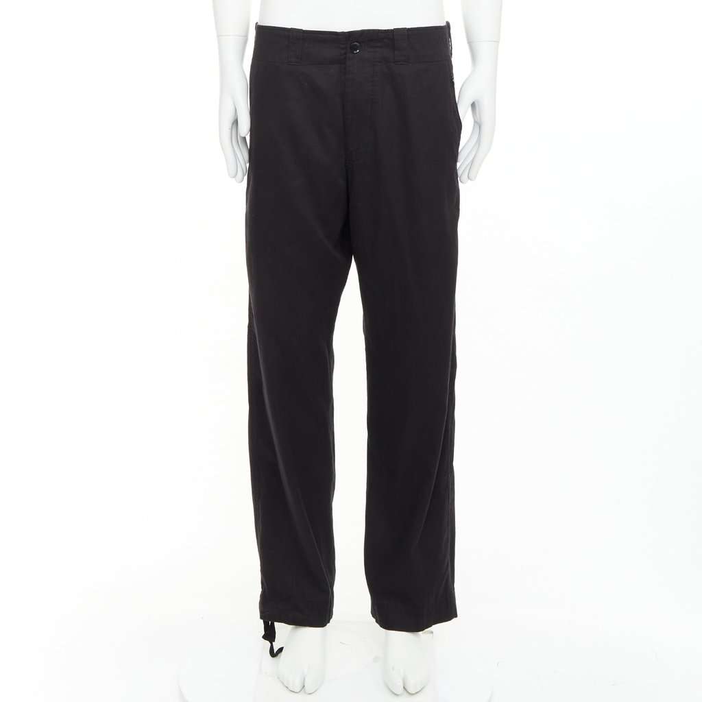 Yohji Yamamoto Black Cotton Trouser Black Cotton Fair condition - Front View