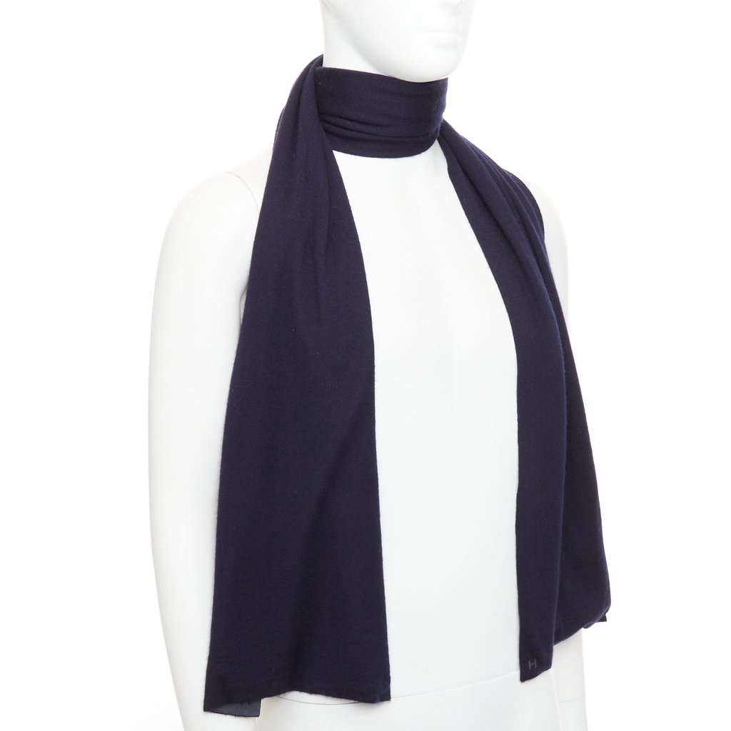 Hermès Navy Cashmere Pocket square Navy Cashmere Good condition - Inside View