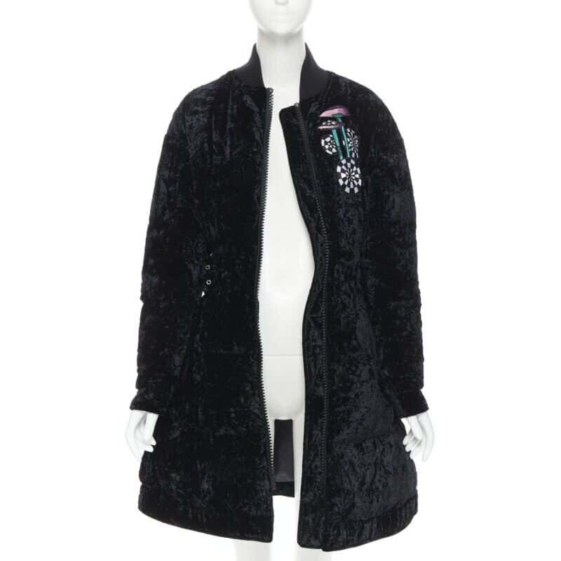 Versus Black Velvet Puffer Jacket Black Velvet Never worn, with tag - Model View