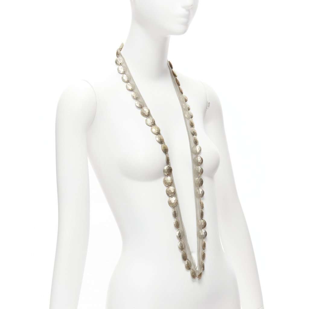 Lanvin Coins Mesh Necklace Gold Metal Good condition - Inside View