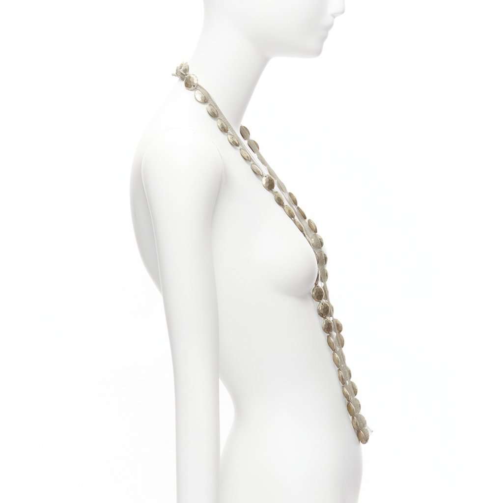 Lanvin Coins Mesh Necklace Gold Metal Good condition - Model View