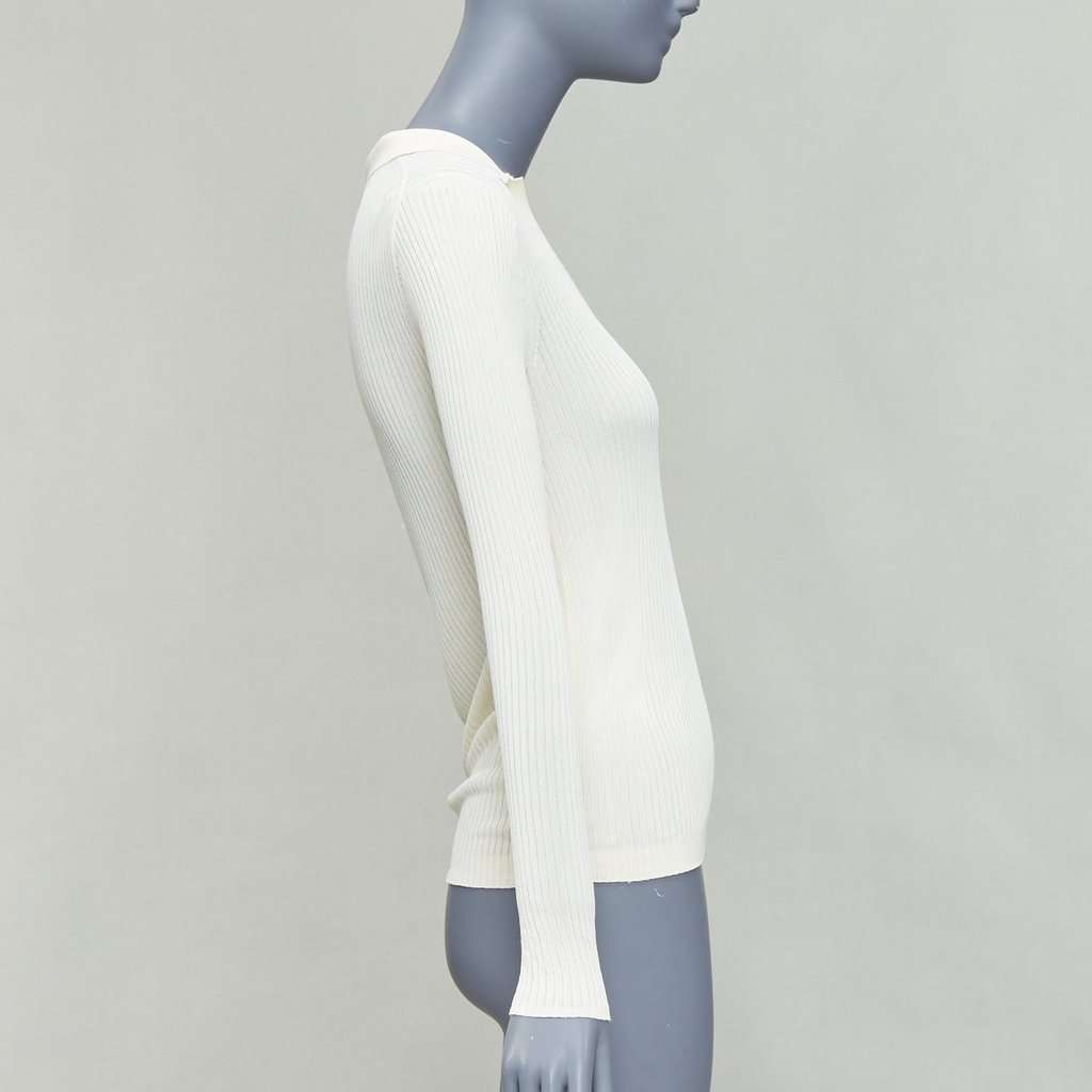 Club Monaco Ribbed Polo Set Ecru Viscose Never worn - Box View