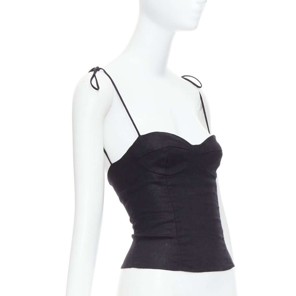 Reformation Set of Linen Tops Black Linen Very good condition - Back View
