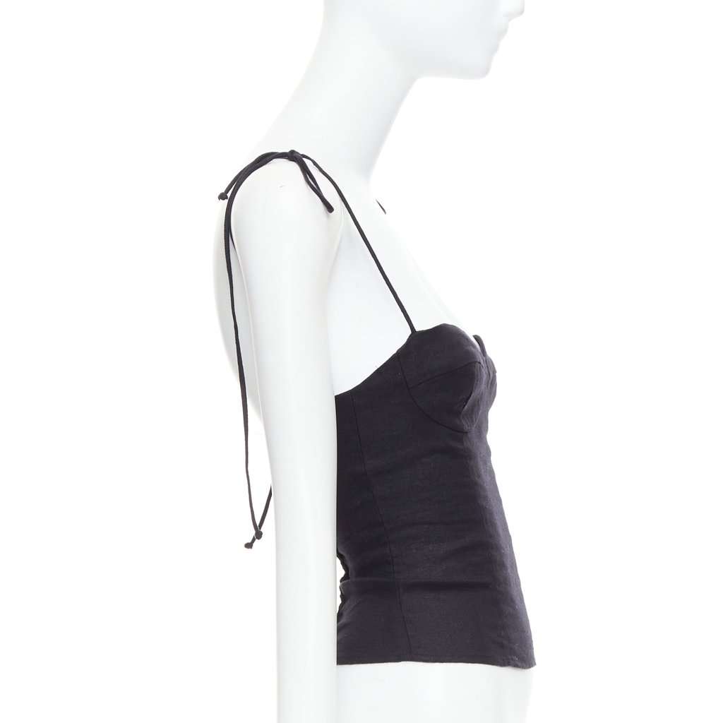 Reformation Set of Linen Tops Black Linen Very good condition - Inside View