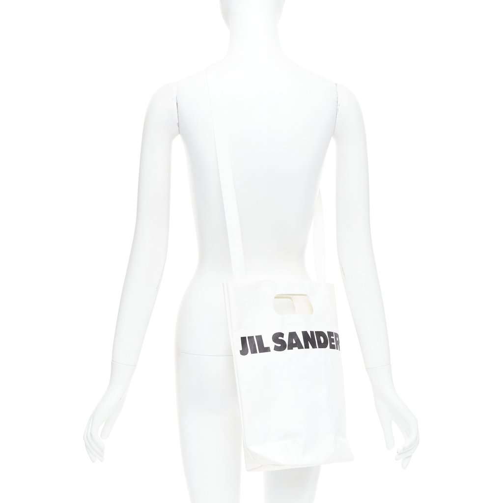 Jil Sander Check Sling Backpack Ecru Fair condition - Back View
