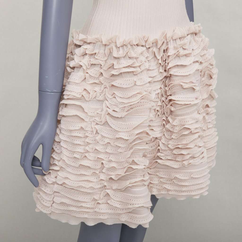 Alaïa Beige Wool Dress Beige Wool Very good condition - Back View
