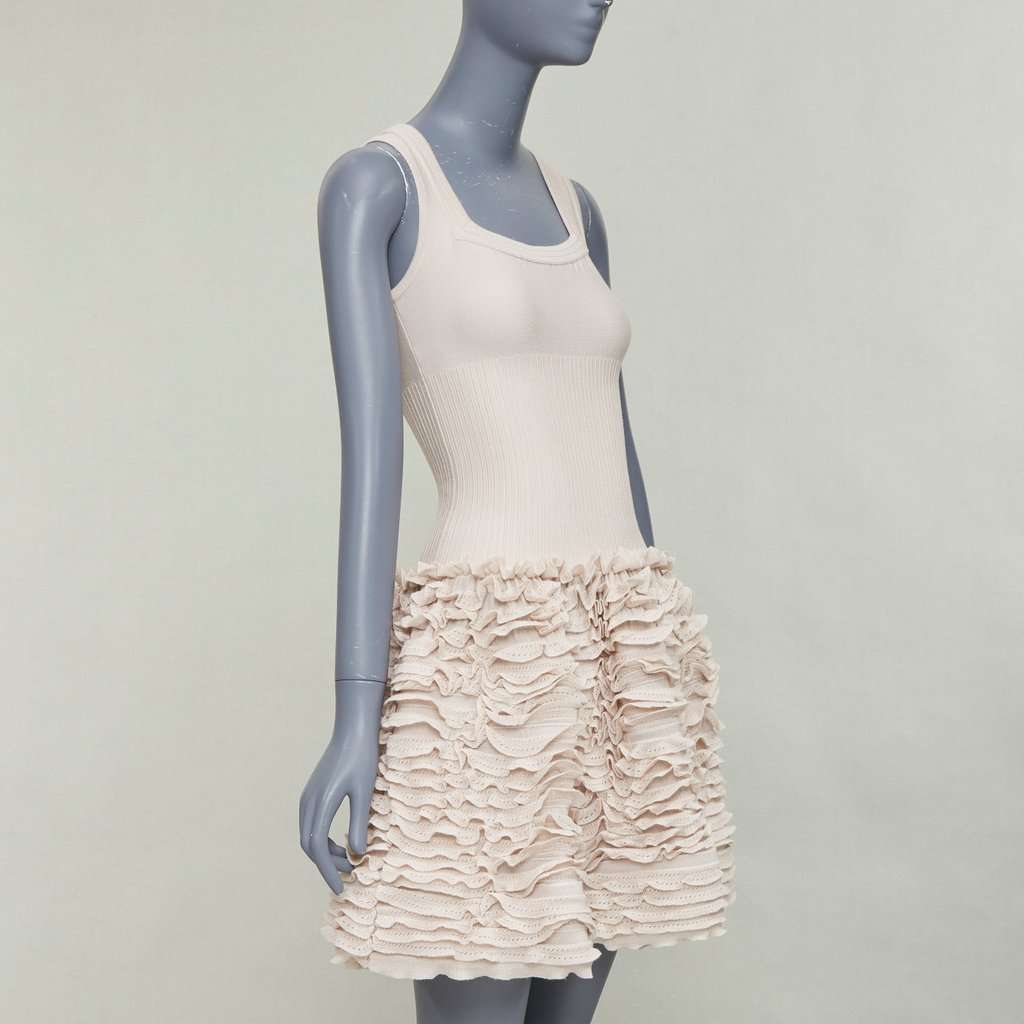 Alaïa Beige Wool Dress Beige Wool Very good condition - Inside View