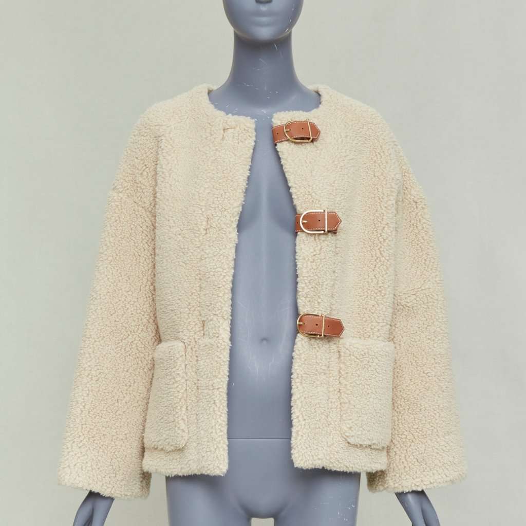 Celine Ecru Cashmere Coat Ecru Cashmere Never worn, with tag - Inside View
