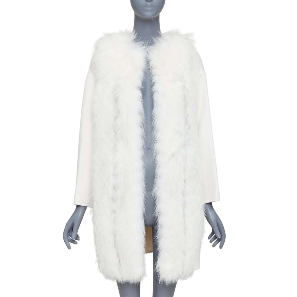 Fendi Ecru Cashmere Coat Ecru Cashmere Very good condition - Front View