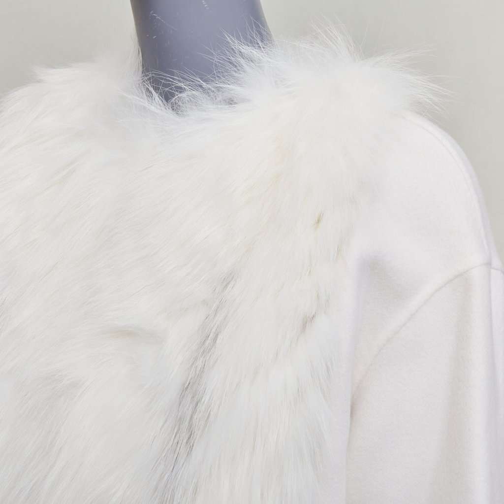 Fendi Ecru Cashmere Coat Ecru Cashmere Very good condition - Back View