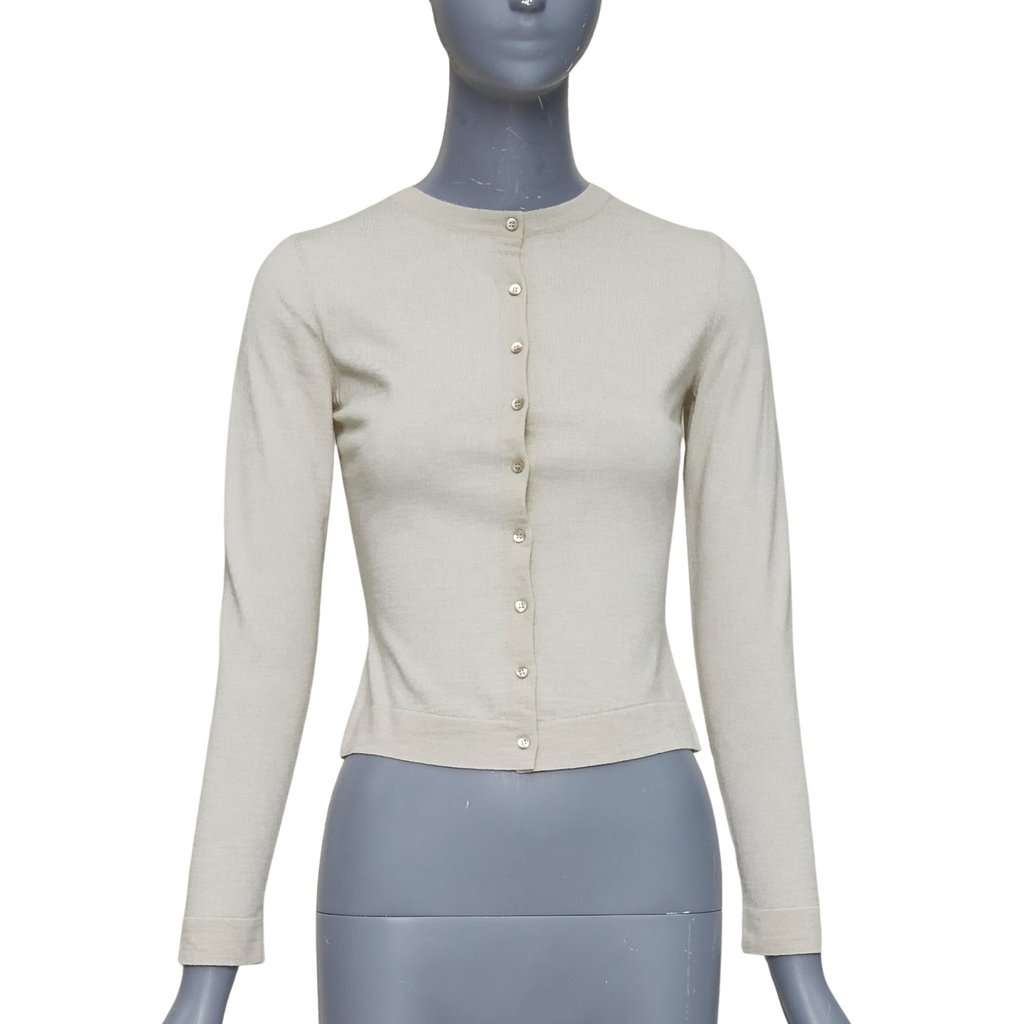 Alaïa Ecru Wool Knitwear Ecru Wool Very good condition - Front View
