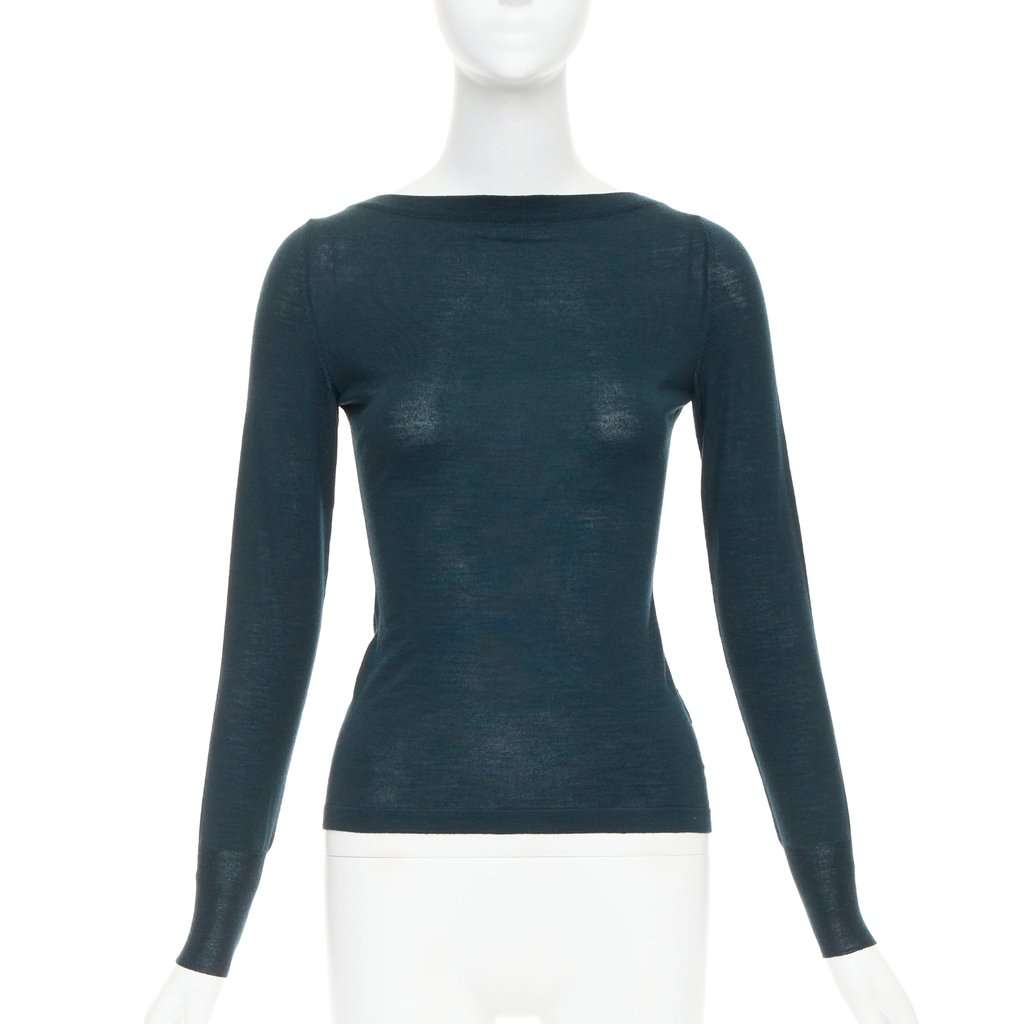 Alaïa Green Wool Knitwear Green Wool Very good condition - Front View