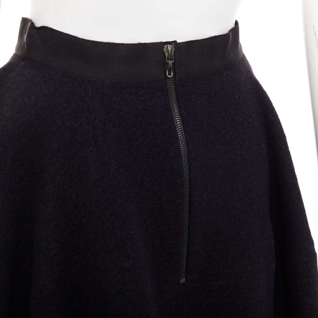Lanvin Grey Wool Skirt Grey Wool Never worn, with tag - Back View