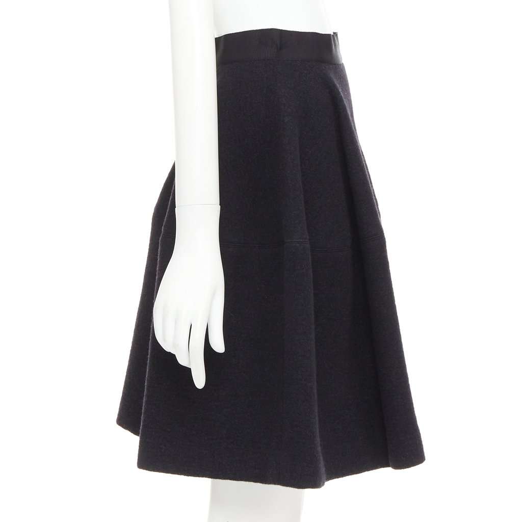 Lanvin Grey Wool Skirt Grey Wool Never worn, with tag - Model View