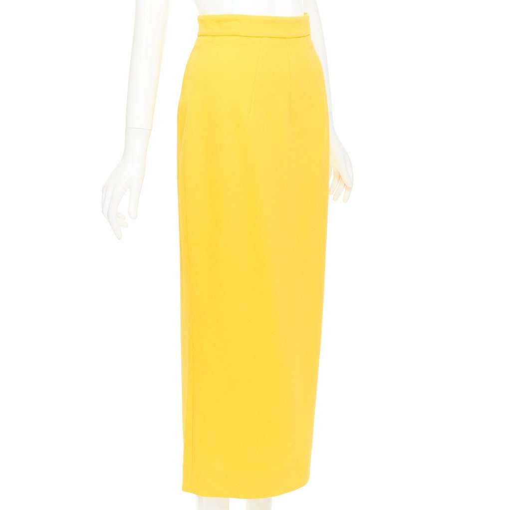 Emilia Wickstead Yellow Polyester Skirt Yellow Polyester Never worn, with tag - Inside View