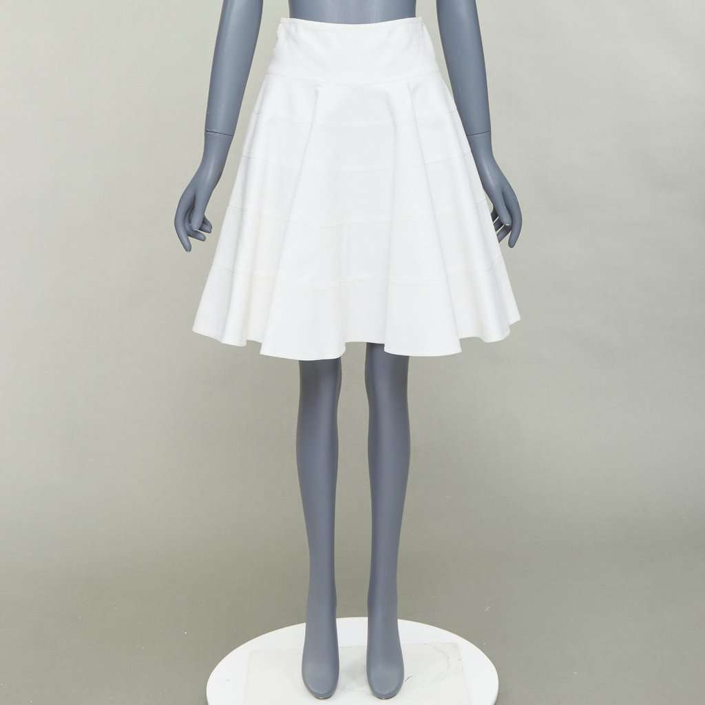Alaïa Ecru Cotton Skirt Ecru Cotton Very good condition - Back View