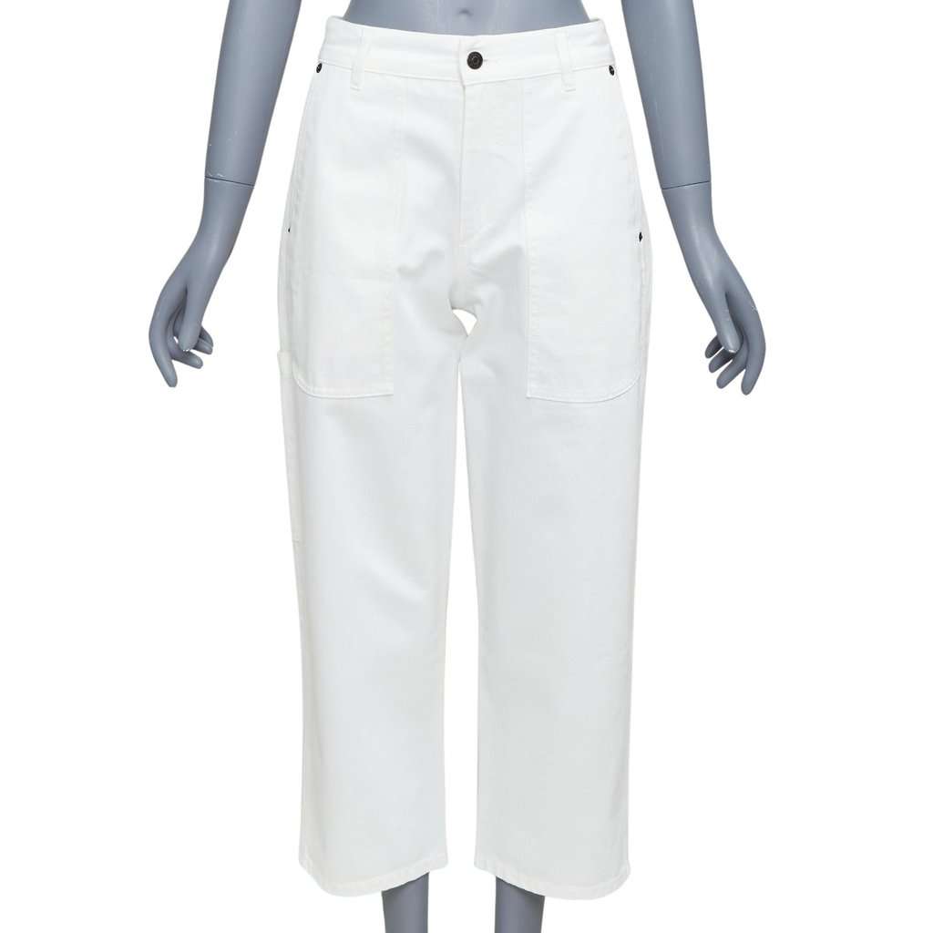 The Row White Cotton Trouser White Cotton Very good condition - Front View