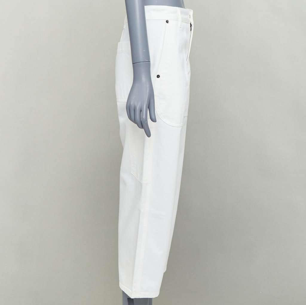 The Row White Cotton Trouser White Cotton Very good condition - Model View