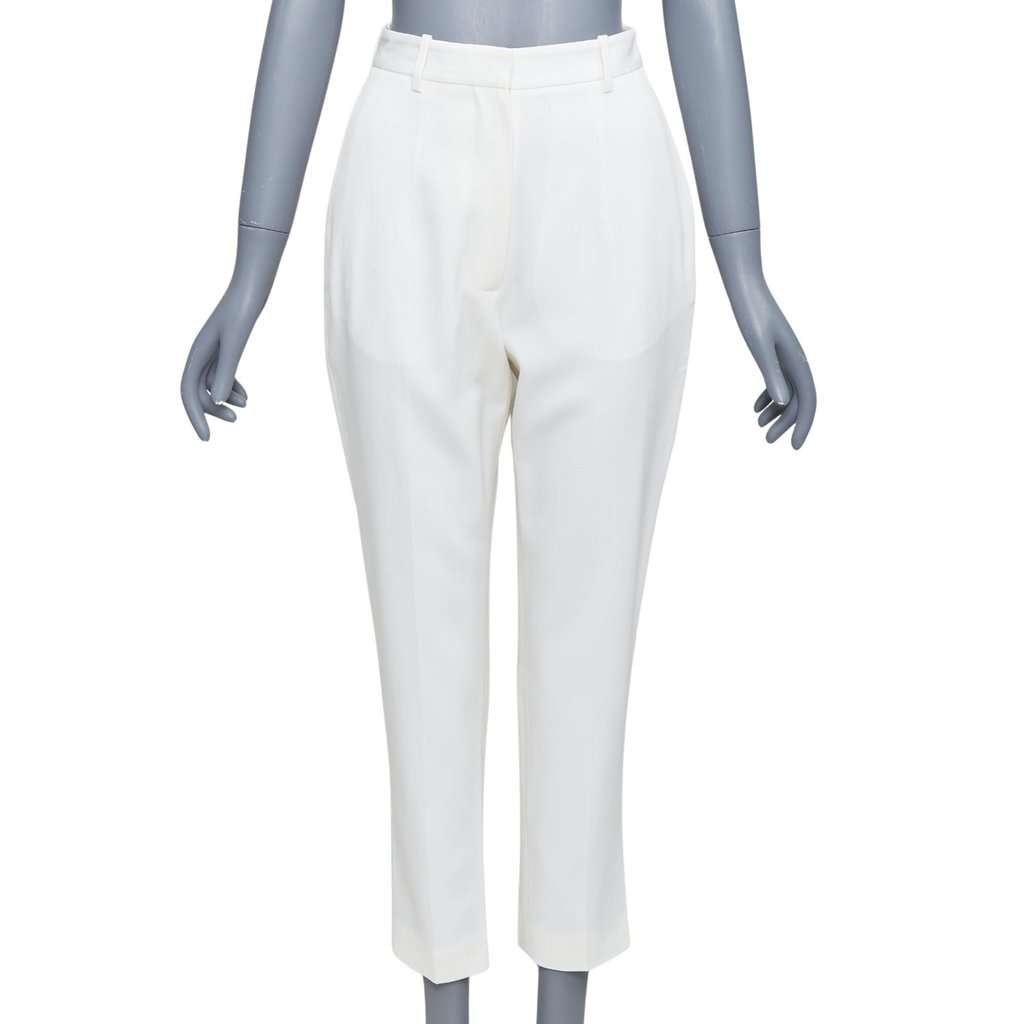 Alexander McQueen Ecru Wool Trouser Ecru Wool Very good condition - Front View
