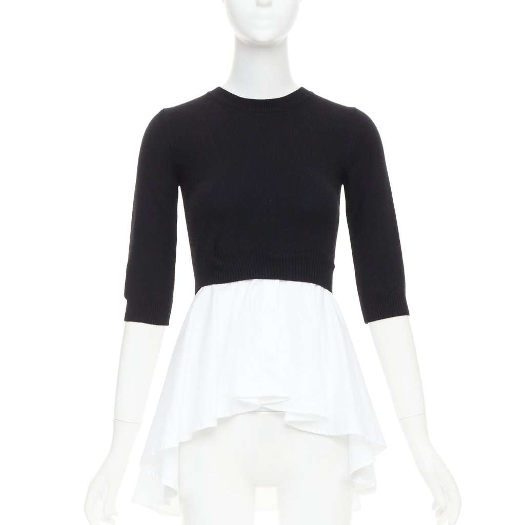 Alexander McQueen Black Wool Top Black Wool Very good condition - Front View