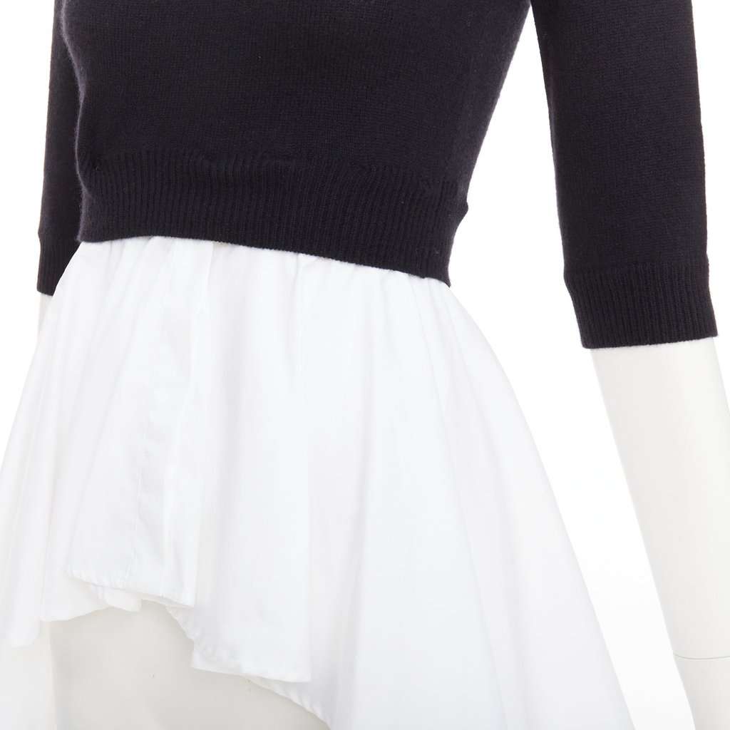 Alexander McQueen Black Wool Top Black Wool Very good condition - Back View