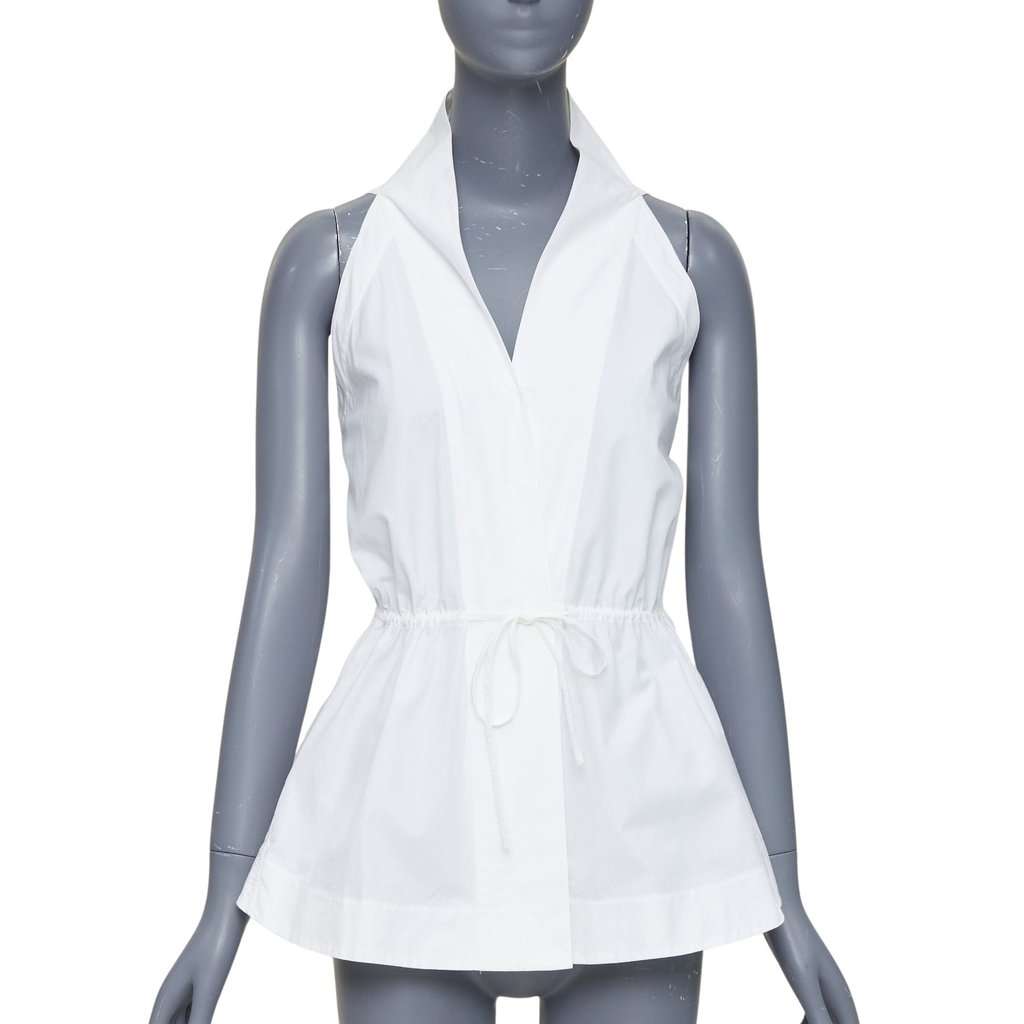 Alaïa Ecru Cotton Top Ecru Cotton Very good condition - Front View