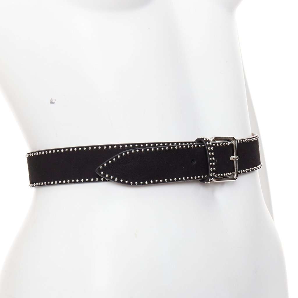 Alaïa Black Leather Belt Black Leather Very good condition - Back View
