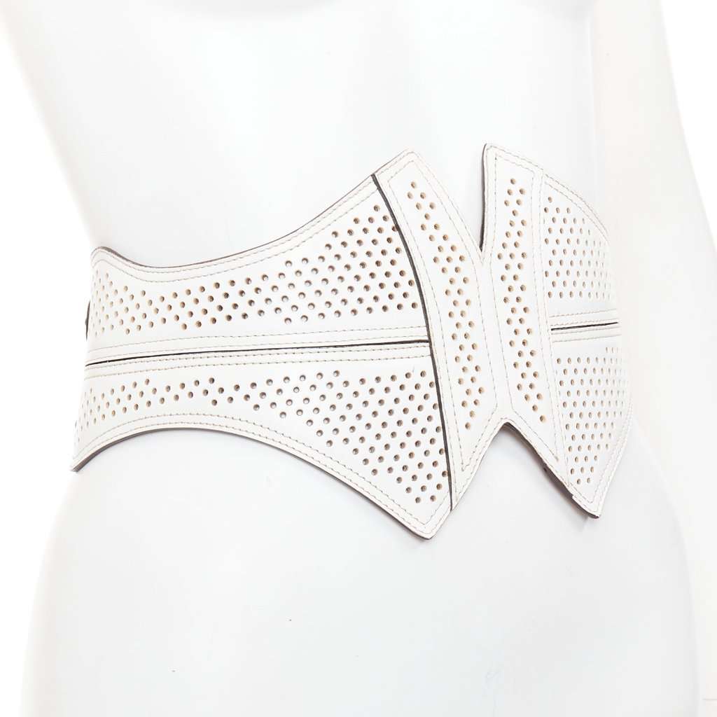 Alaïa White Leather Belt White Leather Good condition - Inside View