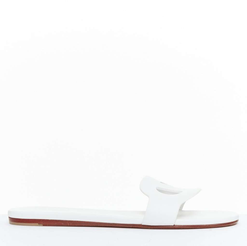 Hermès Lisboa White Leather Very good condition - Back View