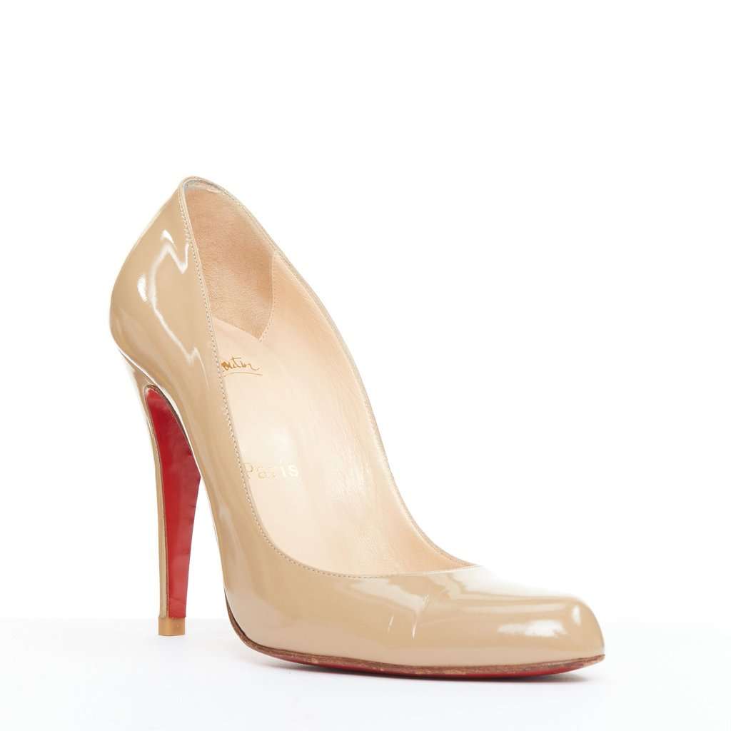 Christian Louboutin Beige Leather Heels Beige Leather Good condition - Back View