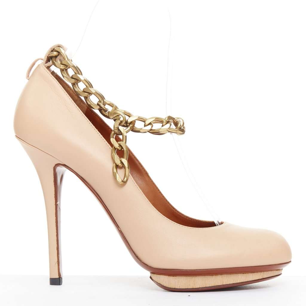 Lanvin Beige Leather Heels Beige Leather Very good condition - Front View
