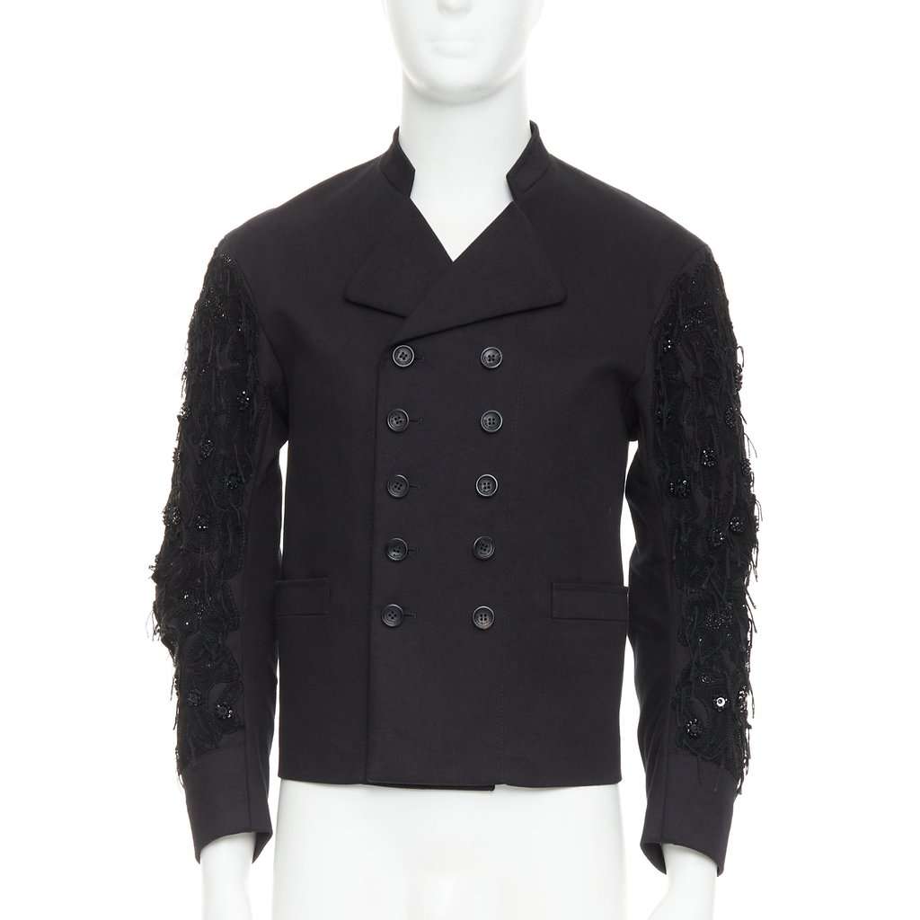 John Galliano Black Cotton Coat Black Cotton Very good condition - Front View